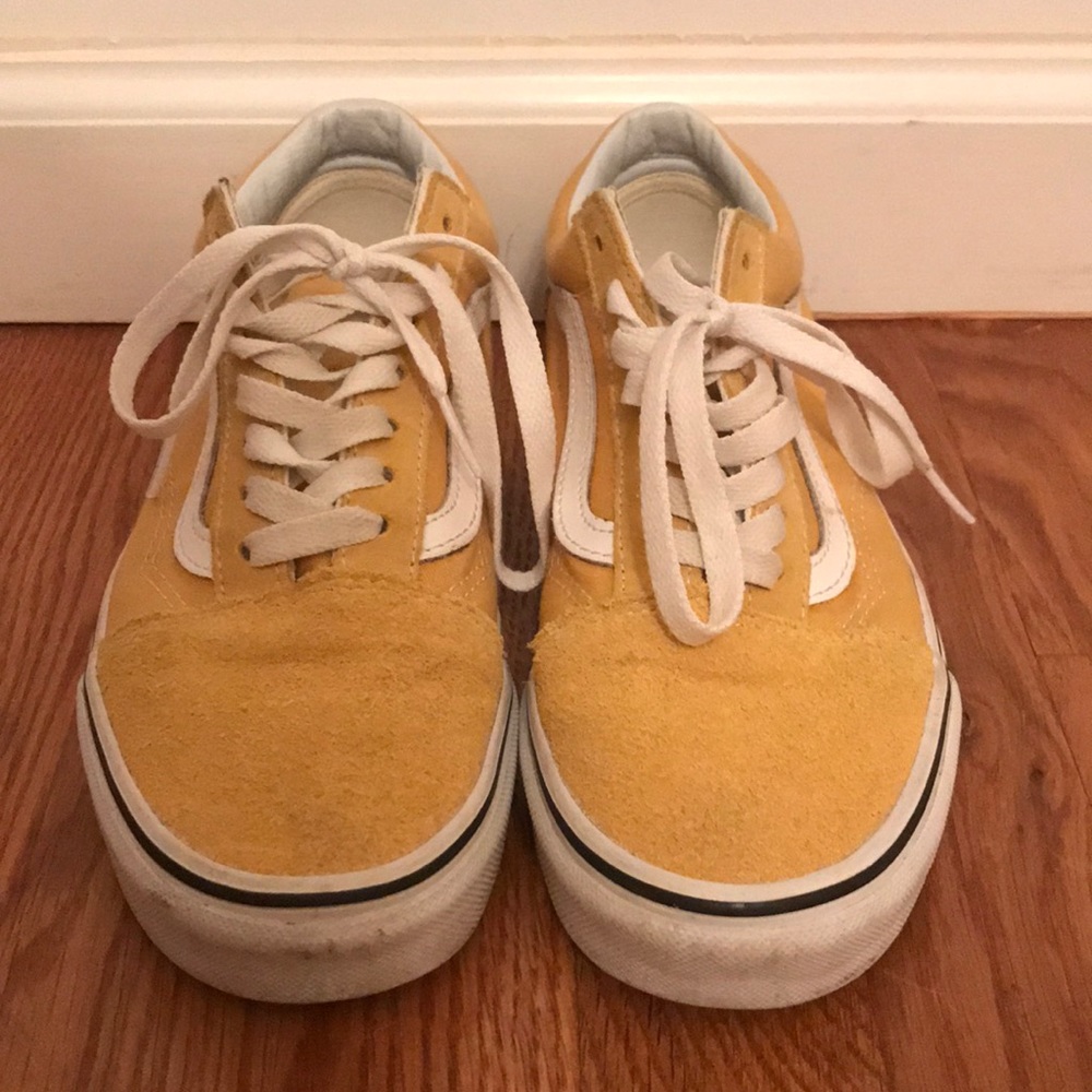Yellow classic vans size 7 women’s 5.5 men’s